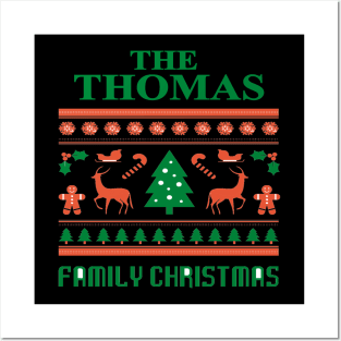 Family Christmas - Groovy Christmas THOMAS family, Family Christmas T-shirt, Pjama T-shirt Posters and Art